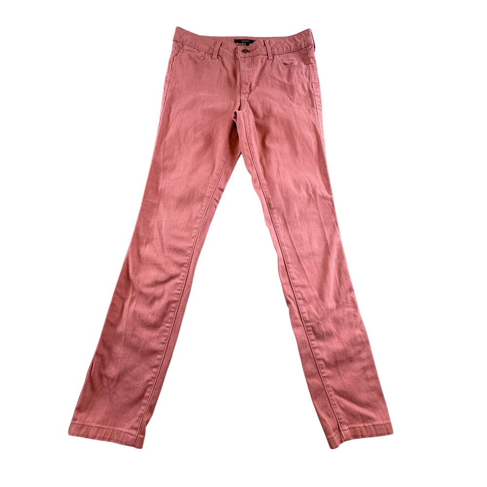 Forever 21 Womens Skinny Pants Dusty Rose Pink Mid Rise Stretch Size 28x30